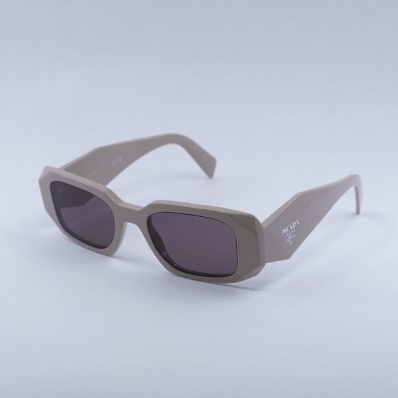 Prada PR17WS VYJ6X1 Sunglasses Powder Rectangle Frame, Purple Brown Lenses - Picture 2 of 13